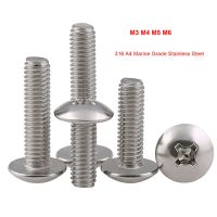 M3 M4 M5 M6 Phillips Truss Mushroom Head Screws 316 Stainless Steel Cross Recessed Round Large Flat Head Machine Screw Bolts