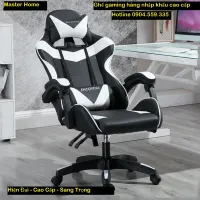 Ghế gaming kèm gối massage thư giãn ,nâng ghế hạ ghế xoay 360 độ , ngả lưng thoải mái hàng nhập khẩu cao cấp