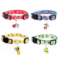 【CW】 Flower Pattern New Fashion Adjustable Cat Collar Bell Collar for Cats Puppy Collars Cats Pet Lead Leashes Pet Supplies