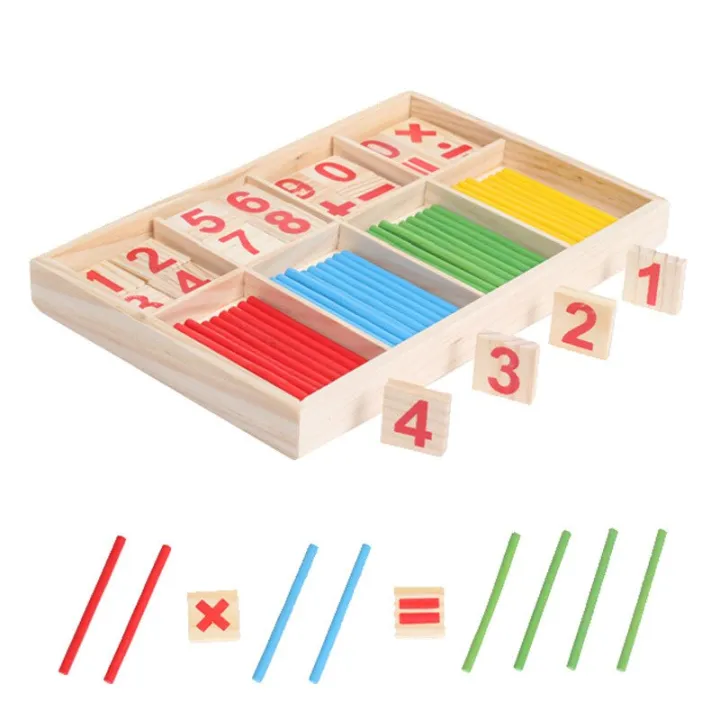 Kids Montessori Wooden Educational Math Calculate Mathematics Games ...