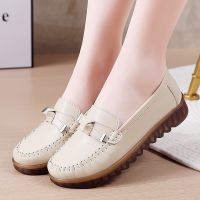 Commuter Simple Casual Loafers Oxford Soles Anti-Slip Flat Shoes Lazy Girls Doll Black Moccasin Peas Work