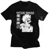 Funny MenS Katsuki Bakugo Boku No Hero Academia T-Shirt Cotton Tee Shirt Crazy Manga All Mighty Tshirt Japanese Anime Tops 【Size S-4XL-5XL-6XL】