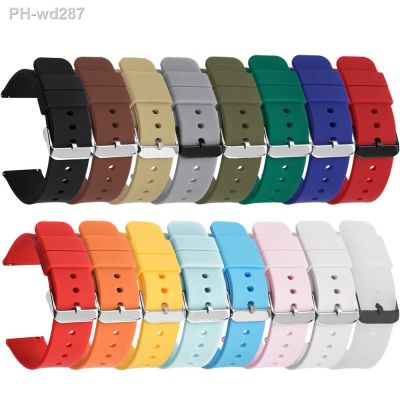 12/14/16/18/20/22/24mm Silicone Strap for Samsung Galaxy Watch 5 4 Classic 40 44 42 46mm Active 2 Huawei GT 2 3 Smart Watch Band