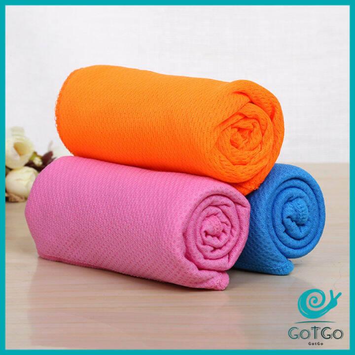 gotgo-ผ้าขนหนูกีฬา-ผ้าเย็นซับเหงื่อ-ผ้าออกกำลังกาย-พร้อมส่ง-sports-towel-มีสินค้าพร้อมส่ง