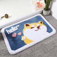 Animal dog Carpet Door mat Akita and Kirky carpet soft mats cute Home bathroom Balcony doorway rug absorbent Non-slip gift