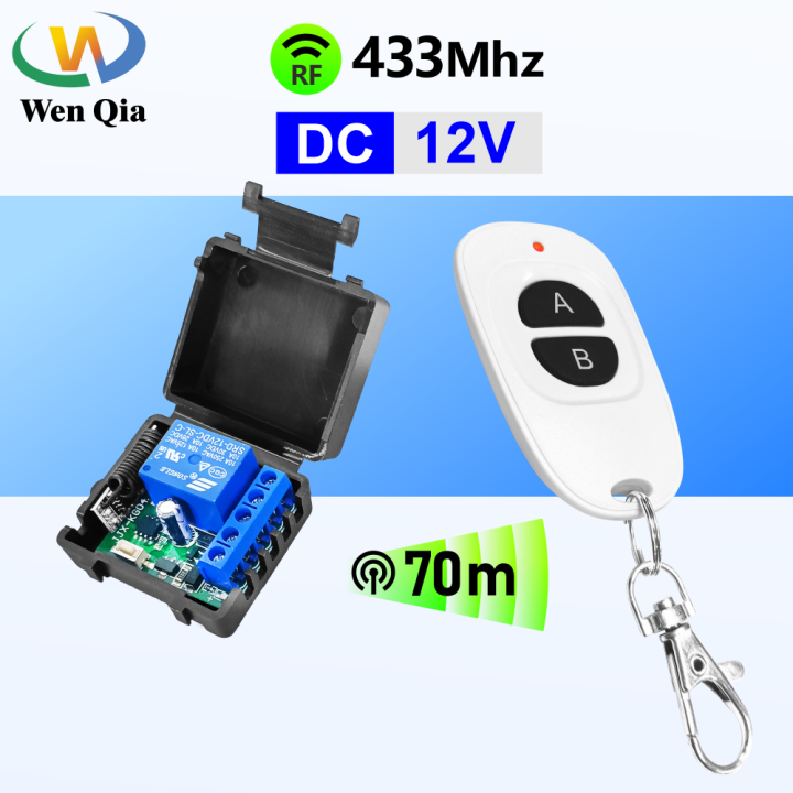 WenQia Radio Frequency 433MHz 12V 10A Receiver Module and Wireless Long