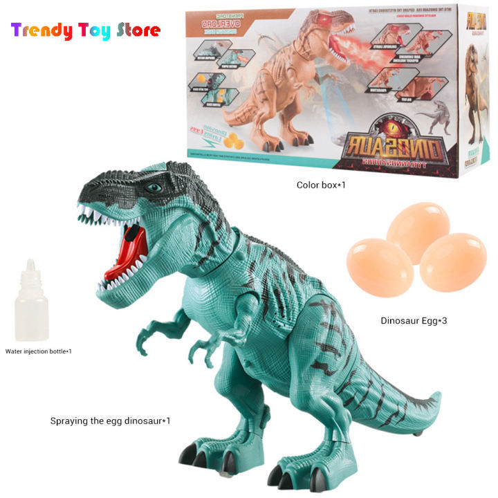In stock Funny Electronic Walking Dinosaur with Projection Spraying Mist  and Laying Eggs Action Dinosaur Toy The best gift for kids | Lazada
