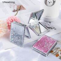 【BEIBEI】 UNewKing Mini Pocket Makeup Mirror Creative Cosmetic Compact Mirrors with Flowing Sand