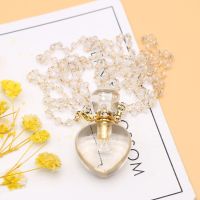 Stone Perfume Bottle Pendant Necklace Diffuser Vial Jewelry