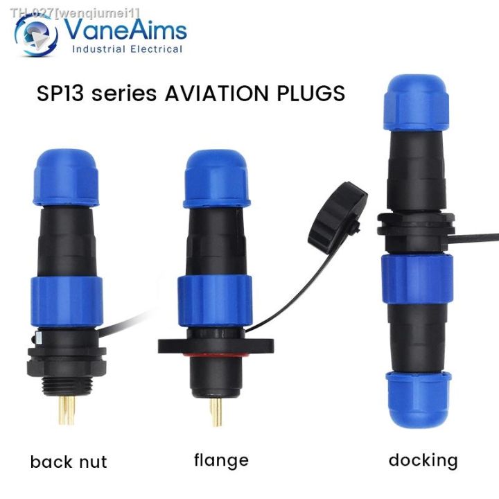 waterproof-connector-sp13-2-3-4-5-6-7pin-plastic-aviation-socket-plug-wire-terminal-block-welding-type-fixed-and-mobile-docking
