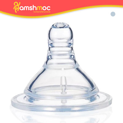 HamshMoc จุกนมขวดนมซิลิโคนทนต่อการกัดขนาด5ซม. จุกนมเด็กปากกว้างเปลี่ยนได้สำหรับทารกป้อนของเหลวจุกนมปลอมฆ่าเชื้อที่จำเป็น