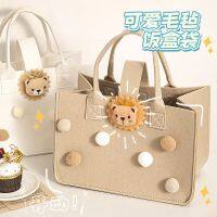 High-end MUJI Lunch box handbag rice pocket lunch box felt lunch bag working women fashion outing mommy small bag