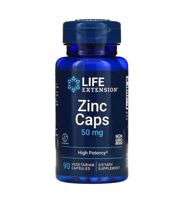 [ ซิงค์ ] Life Extension, Zinc Caps (50 mg) x 90 แคปซูล (Capsules ...