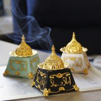 Middle East Arabic resin incense burner gold metal combination incense burner classical retro style incense burner