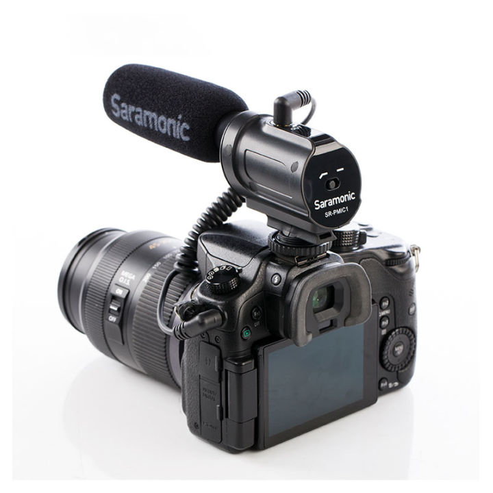 saramonic-ไมโครโฟน-shortgun-sr-pmic1-แจ็ค-3-5mm-trs-ตัวเมีย-ไม่ใช้แบตเตอรี่-ไมค์โมโนคอนเดนเซอร์-super-cardioid-ติดกล้อง