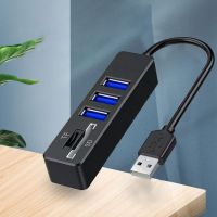 USB Hub 5-In-1 Multifungsi Bebas Driver Universal Lebar Kompatibilitas Transmisi Kecepatan Tinggi Portabel USB 2.0 Hub Splitter SD