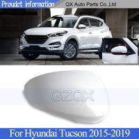 【car parts】 CAPQX ไม่พ่นสีฝาครอบกระจกมองหลังสำหรับฮุนไดทูซอน2015-2019นอกฝาครอบกระจกมองหลังหมวกเปลือกที่อยู่อาศัย