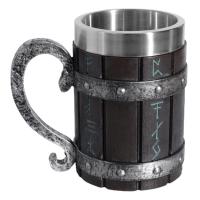 Beer Mug Creative Stainless Steel Corrosion Resistant Resin Viking Big Belly Barrel Cup for Bar Barrel Cup Water Cup