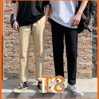 COD SDFERTREWWE 【ST Shop】READY STOCK seluar kotak lelaki mens Korean version of the solid color plus size British business style lightweight straight casual trousers trend oversized Ankle pants