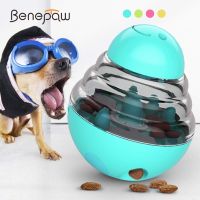 Benepaw Tumbler Treat Ball For Dogs Food Dispensing Safe Interactive Dog Toys Pet Training Adjustable Leaky Hole IQ Puzzle Game