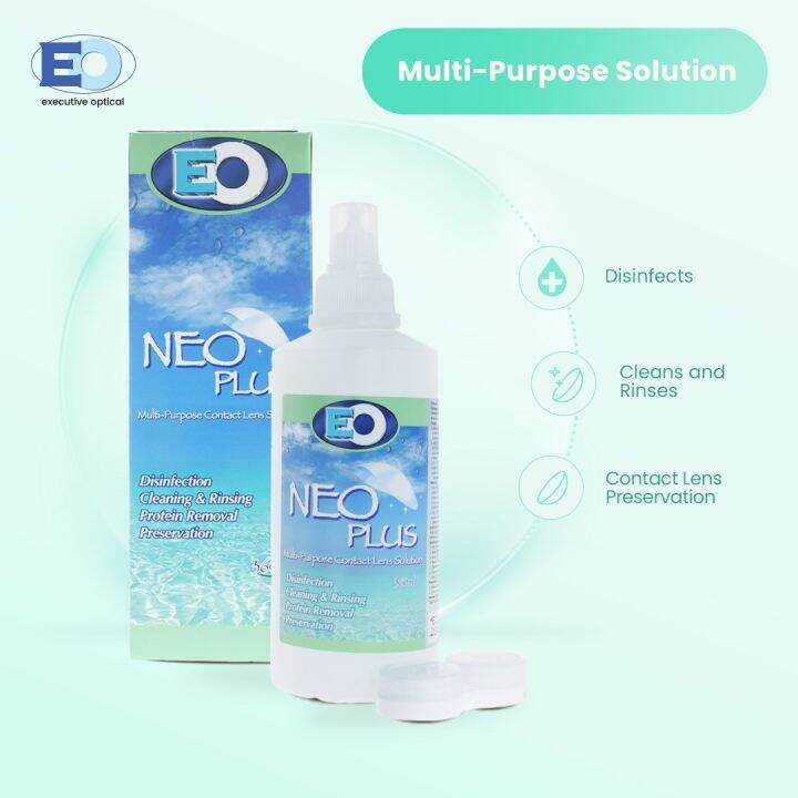 EO Neo Plus 360ml MultiPurpose Contact Lens Solution Lazada PH