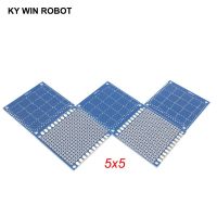 【YF】☏  5pcs 5x5cm 50x50 mm Bule Side Prototype PCB Printed Circuit Board Protoboard