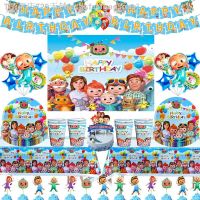 【CW】♙♠  Cartoon Themed Birthday Decorations Kid Disposable Tableware Baby Shower Boy Supplies