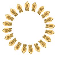 TASTE3D 0.4mm 3D Printer Nozzle 20PCS MK8 Brass Nozzles with M6 Thread for Creality 3D Printer Ender 3/Ender 3 Pro/Ender 3 V2