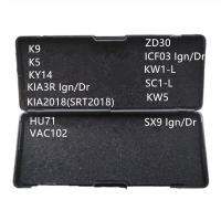 Lishi ของแท้2ใน1อุปกรณ์ช่างกุญแจ K9 K5 KY14 KIA3R KIA2018(SRT2018) HU71 VAC102 SX9 ZD30 ICF03 SX9 VAC102 KW5 KW1-L SC1-L