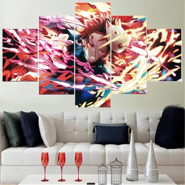 set of 4 demon slayer poster with frame anime wall posters size13x98  inch Paper Print  Animation  Cartoons posters in India  Buy art film  design movie music nature and educational