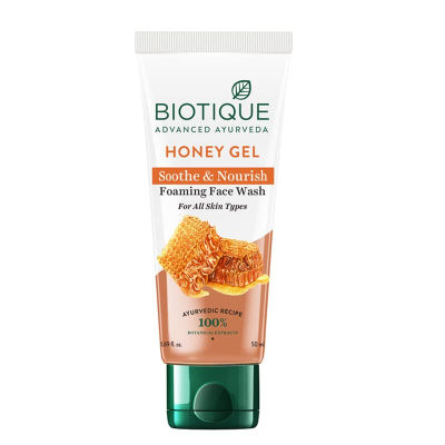 Biotique Honey Gel Soothe &amp; Nourish Foaming Face Wash For All Skin Types 50ml