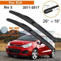 Car Wiper Blade For KIA Rio 3 2011 2017 Windshield Rubber Silicon Refill Front Window Wiper 26 quot; 16 quot; LHD RHD Auto Accessories