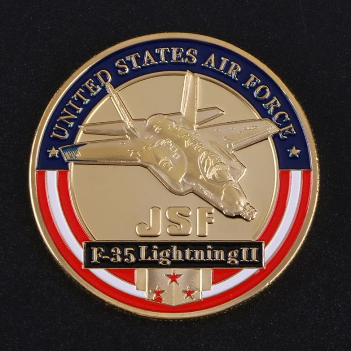 การขายครั้งใหญ่เหรียญที่ระลึกเครื่องบินรบ-f-35ของกองทัพอากาศสำหรับทหารบ้านของสะสม