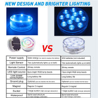 LED พลังงานแสงอาทิตย์สระว่ายน้ำลอยไฟสวนกลางแจ้งใต้น้ำโคมไฟกลางคืน RGB ใต้น้ำสำหรับสระว่ายน้ำพิพิธภัณฑ์สัตว์น้ำตกปลาแสง