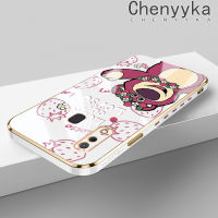 Chenyyka เคส M10s A20 A30ปลอกสำหรับ Samsung ลายการ์ตูนสตรอเบอรี่หมีดีไซน์ใหม่เคสโทรศัพท์ซิลิโคนฝาปิดเลนส์เต็มรูปแบบกล้องถ่ายรูปเคสป้องกันกล่องกันกระแทกอ่อน