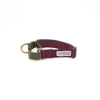 Martingale Collar Human and Hound - Martingale Dark Olive / Burgundy collar dog trainer