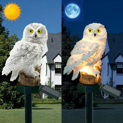 Novelty Solar Garden Lights Owl Ornament Animal Bird Outdoor LED Decor Sculpture Creative LED Owl Outdoor Lighting Solar Lamps