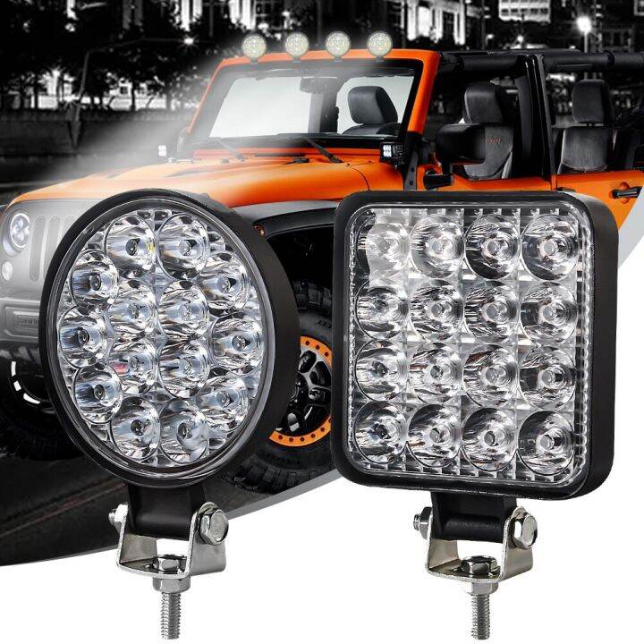 Led Lighting Car Spotlight Flashlight 14/16 Led Off Road Truck Suv Work