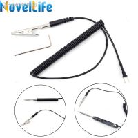 ♈㍿⊕ 1.5 Meter Anti static Spring Grounding Wire Clamp Earth Cable Alligator Clip to U Type Terminal for TS80 TS100 Soldering Iron