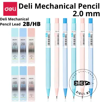 Deli 2.0mm Mechanical Pencil Set HB 2B Pencils Lead Refills for