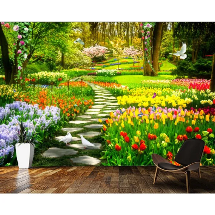 Custom 3d green forest flower park natural landscape wallpaper mural,living room tv sofa background bedroom home decor sticker | Lazada PH Custom 3d green forest flower park natural landscape wallpaper mural,living room tv sofa background bedroom home decor sticker | Lazada PH