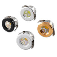 4/10pcs มินิ LED Spot Downlights COB 3W Led จุดปิดภาคเรียน 220v แสงหรี่แสงได้สําหรับตู้โชว์เพดานตกแต่งลอฟท์