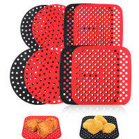 7.588.59นิ้วซิลิโคน Air Fryer Liner Square Nonstick Baking Parchment แผ่นตะกร้า Mats เตาอบ Grills อุปกรณ์ครัว