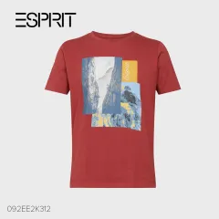 ESPRIT - Front panel landscape digital print t-shirt at our online shop