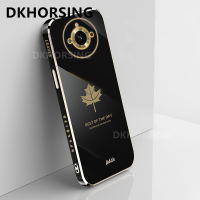 DKHORSING เคสโทรศัพท์ใบเมเปิลซิลิโคนอิเล็กโทรเพลทสำหรับ Realme 11 11Pro 11 Pro + 10T 5G ปลอกอ่อน REALME11 Pro Plus เลนส์ป้องกันฝาปิดโทรศัพท์สมาร์ทกันกระแทก