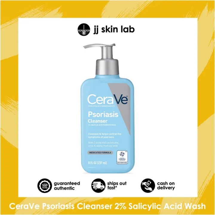 Cerave Psoriasis Moisturizing Cream Cleanser 2 Salicylic And Urea For Dry Skin Itch Relief 1737