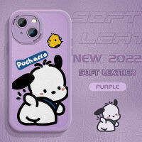 เคสสำหรับ iPhone 14 Plus  14 Plus  14 Pro Max  14  14 Pro Girls Lovely Slim Skin Feeling Slim Skin Feeling Cartoon Pochacco Leather Leather Back Casing Soft Silicone PU Leather Cover Phone Case