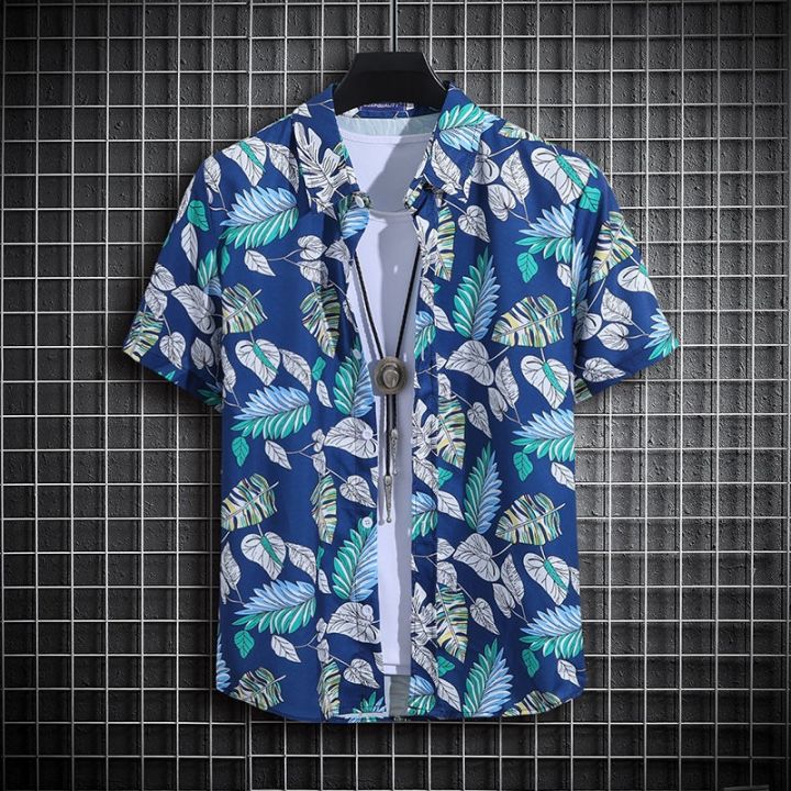 flowers-with-short-sleeves-shirt-suits-summer-of-male-power-beach-suit-thai-sanya-hainan-tourism-lovers-easy-leisure-shirt