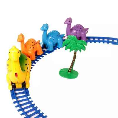 ping toys ชุดต่อ รถไฟ รูป ไดโนเสาร์ สำหรับคุณหนู ๆ ของเล่นเด็ก ของเล่นใส่ถ่าน