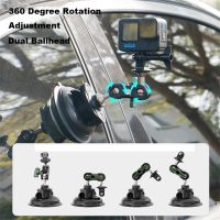 360 Rotating Phone Action Camera Car Holder Suction Cup w 360 Ballhead Car Mount for Gopro 11 10 9 Insta360 Action Smartphone